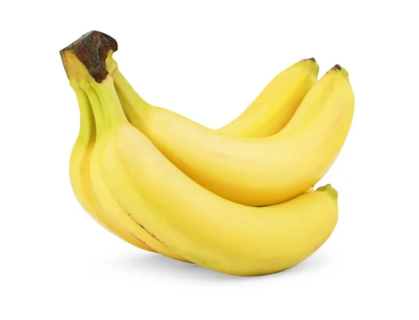 Plátano Está Aislado Sobre Fondo Blanco Frutas Tropicales — Foto de Stock