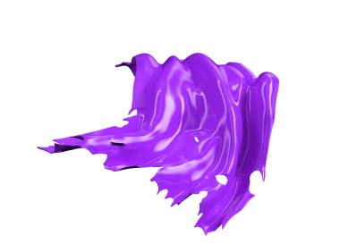 Beyaz arka planda dalgalı kumaş. Görüntü izole edildi. 3B görüntüleme.