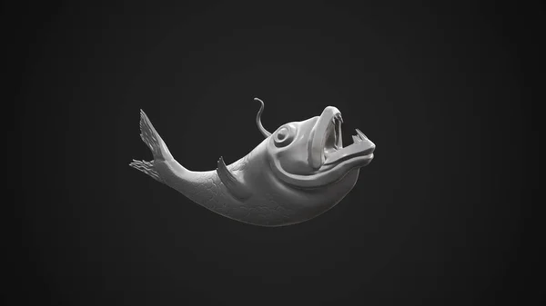 Totem Cor Madeira Representando Uma Coruja Fundo Branco Ilustração — Fotografia de Stock