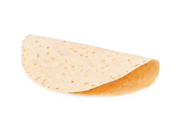 Majs Tortillas Vit Bakgrund Ojäst Bröd — Stockfoto