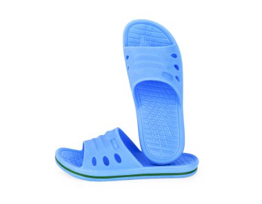 beyaz arka planda izole ev terlikleri