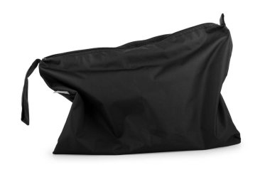 Kottan yapılmış gri kot çanta kırpma yolu ile beyaz arkaplanda izole