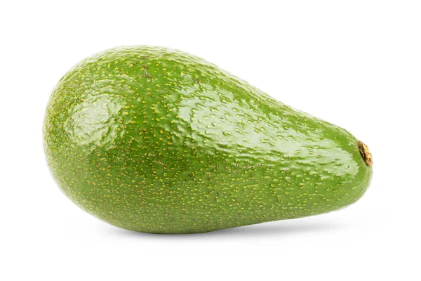 Aguacates Enteros Medio Aislados Sobre Fondo Blanco — Foto de Stock