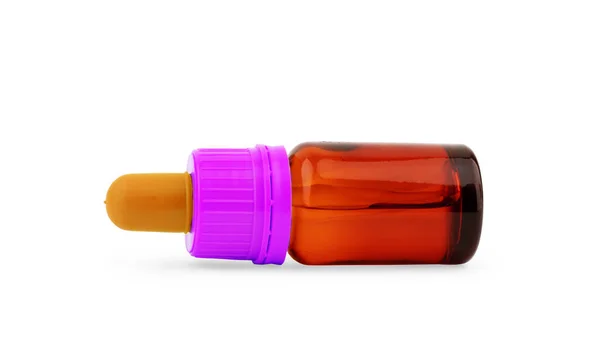 Old Fashioned Drug Bottle Label Isolated Clipping Path — Stock Photo, Image