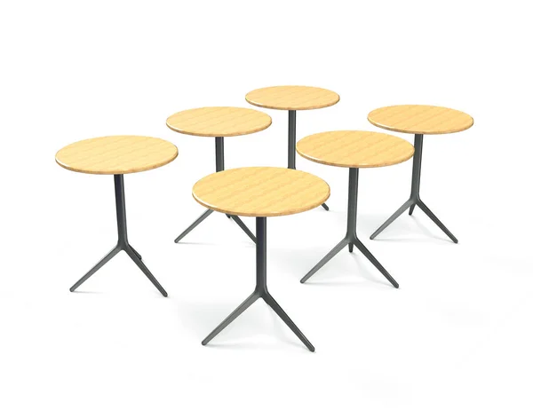 Render Wooden Tables — Stock Photo, Image