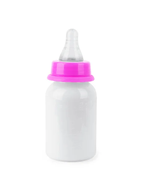 Άδειο Πλαστικό Μπουκάλι Μωρό Απομονώνονται Λευκό Φόντο — Φωτογραφία Αρχείου