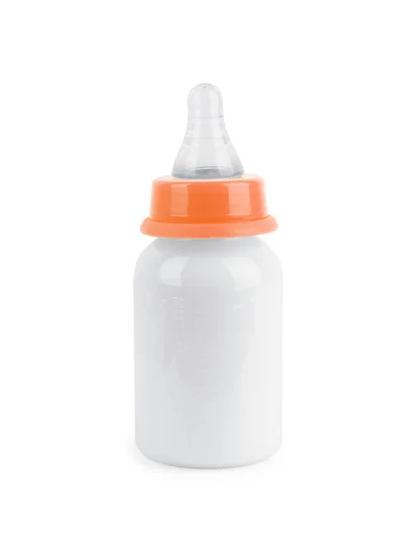 Пустые Пластиковые Бутылочки Ребенка Изолированы Белом Фоне — стоковое фото