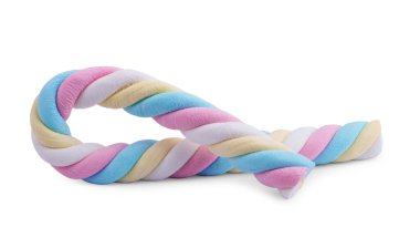 Beyaz arka planda marshmallow besin çekimi