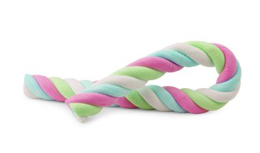 Beyaz arka planda marshmallow besin çekimi