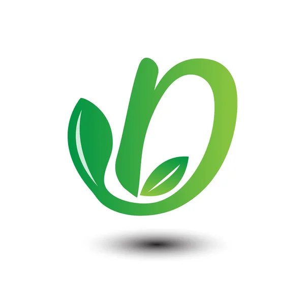 Harfi Doğa Logosu — Stok Vektör