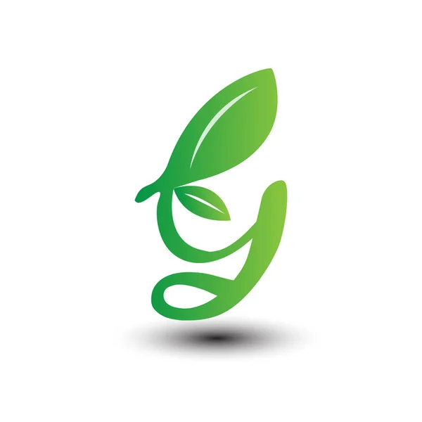 Bokstaven Natur Logotyp — Stock vektor