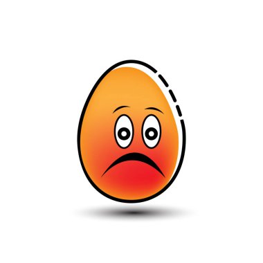 yumurta maskot karikatür vektör görüntü 