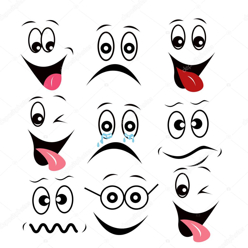 Basic emotions concept vector image