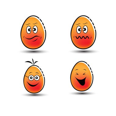 İfade yumurta simge vektör görüntü 