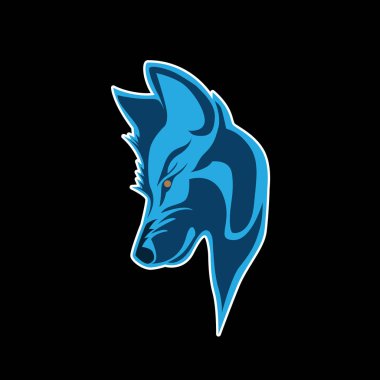 baş kurt vektör görüntü