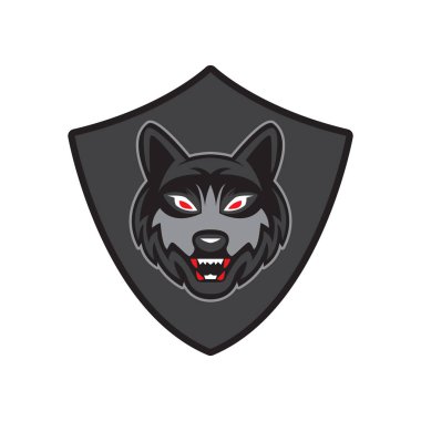 baş kurt vektör görüntü