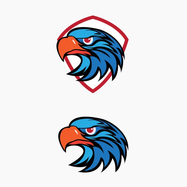 Eagle Head Logo Set Vector Image — Stockový vektor