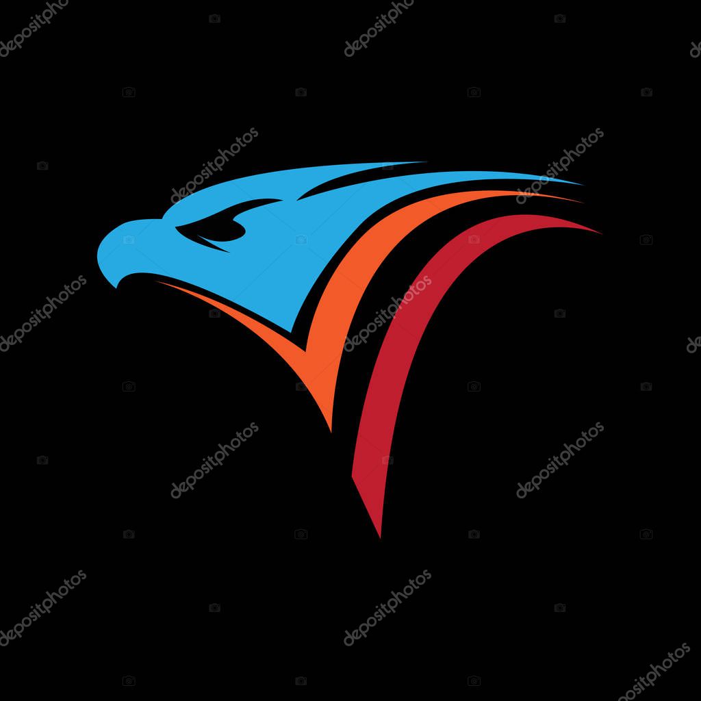 Eagle head logo vector image
