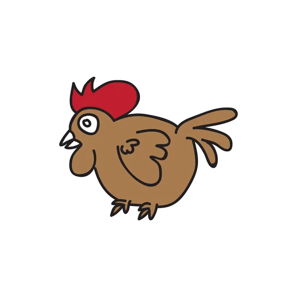 Diseño Del Logotipo Del Vector Silueta Pollo Icono Animal — Vector de stock