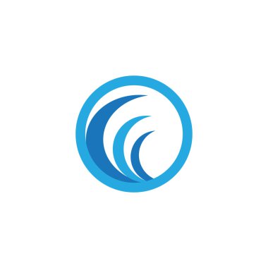Dalgalar simgesi logo vektör tasarım plaj