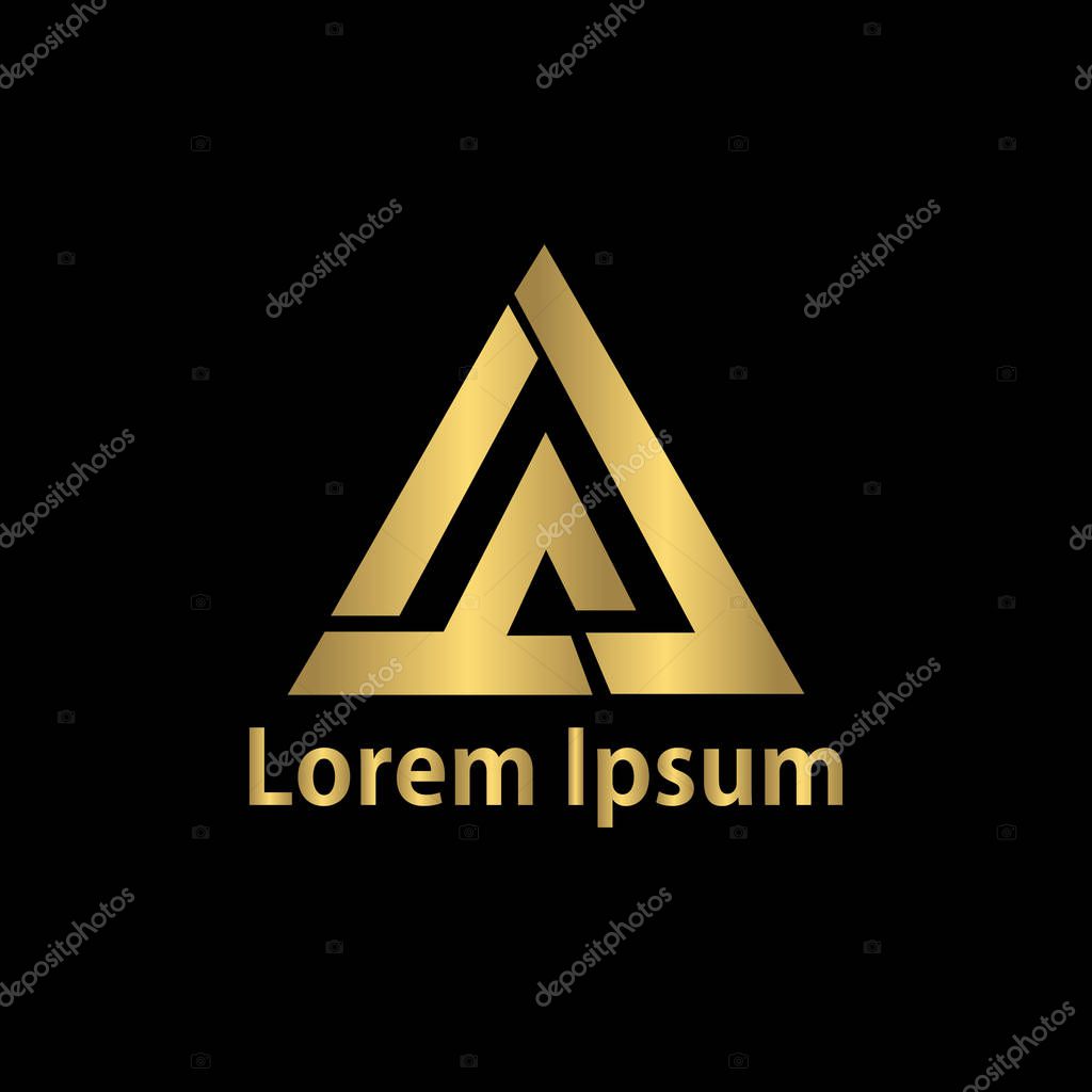 Gold triangle business logo