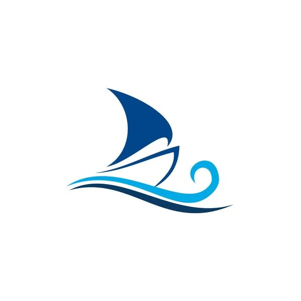 Bateau Voile Logo Vectoriel — Image vectorielle