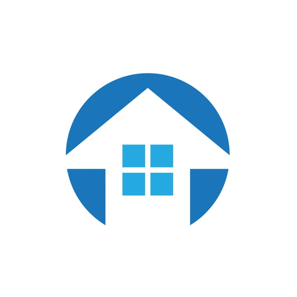 住宅建設の図形矢印ロゴ — ストックベクタ