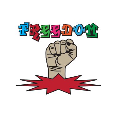 Yumruk el simgesi. Vektör çizim