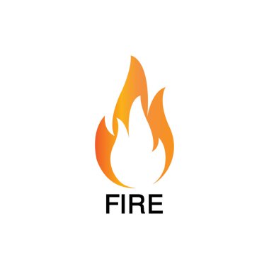 Yangın teknoloji vektör logosu