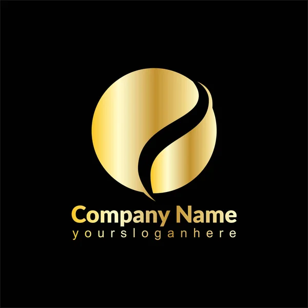 Ouro Beleza Eco Logotipo — Vetor de Stock