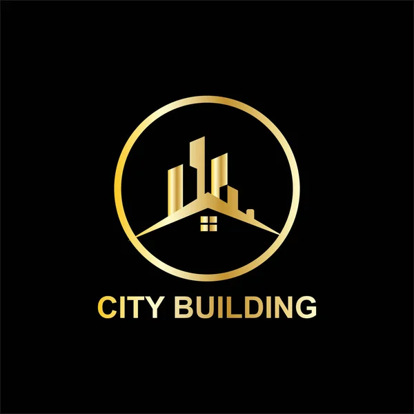 景観都市のビジネスのロゴの建物 — ストックベクタ