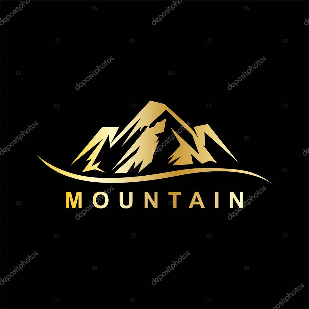 Summer holiday on mountain business logo