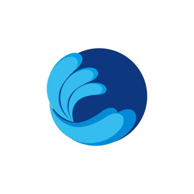 yaz, tatil ve seyahat için dalga iş logo