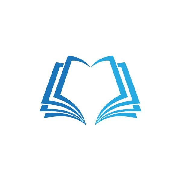 Libro Educación Para Logotipo Negocios Con Color Azul — Archivo Imágenes Vectoriales