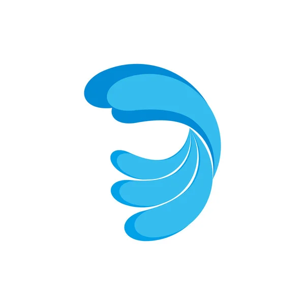 Logo Firmy Wave Lato Wakacje Podróży — Wektor stockowy