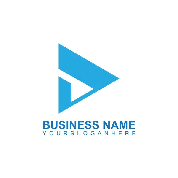 Abstrato Logotipo Negócio Triângulo Fundo Branco Logotipo Construção Casa — Vetor de Stock