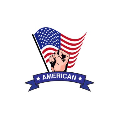 Amerikan bayrağı vektör görüntü simgesi