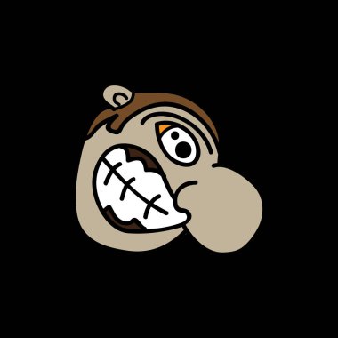 çizgi film vektör çizim, maskot sembolü