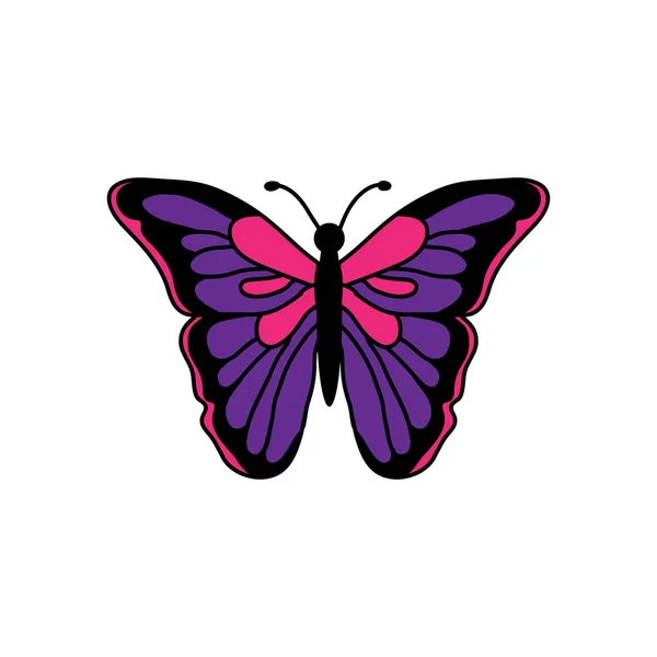 Papillon Entreprise Logo Beauté Design Icône Vecteur Spa Illustration Beau — Image vectorielle