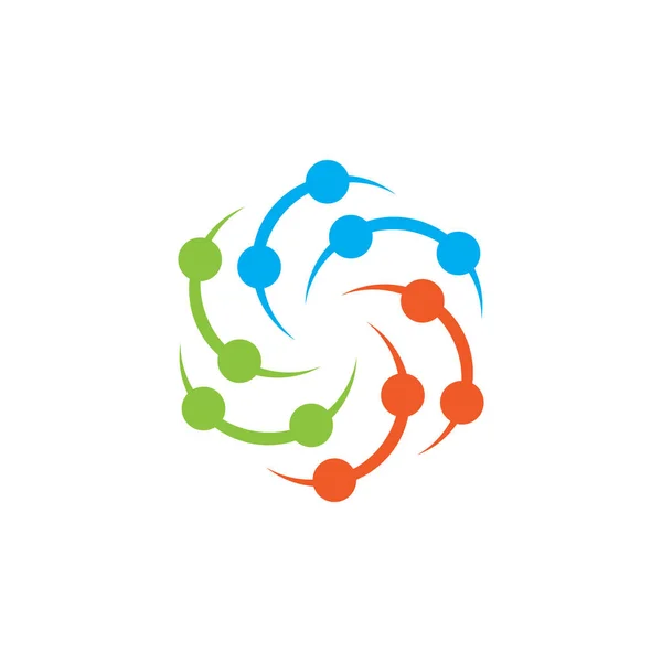 Círculo Tecnologia Negócio Símbolo Vetor Projeto Ícone Abstrato Sinal Logotipo —  Vetores de Stock