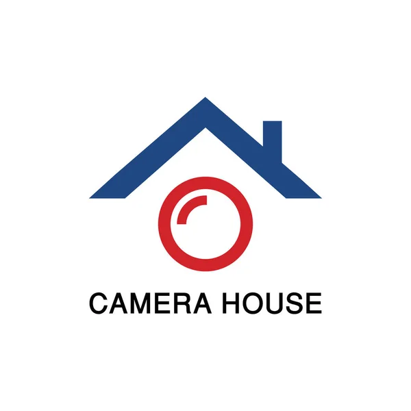 カメラ アイコン シンボル デザイン ベクトル イラスト ホーム グラフィック ビジネスの構築 — ストックベクタ