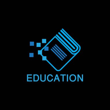 Açık kitap teknoloji logosu, iş logo, modern iş logo