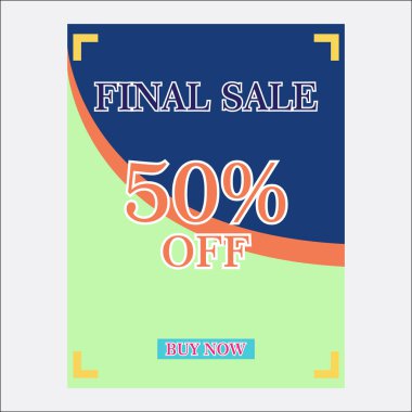 Satış afiş şablonlar, özel indirim, sezon sonu