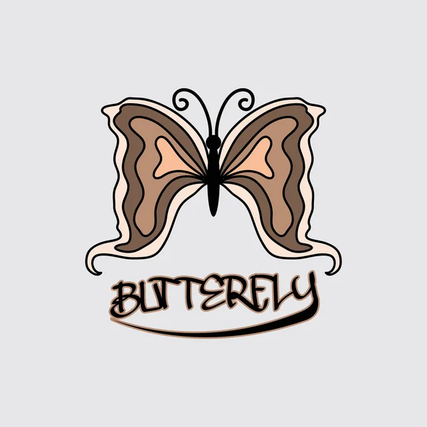Illustration Vectorielle Papillon Pour Logo Entreprise — Image vectorielle