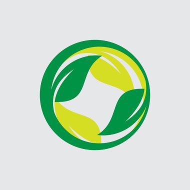 Eko yaprak iş için güzellik logo