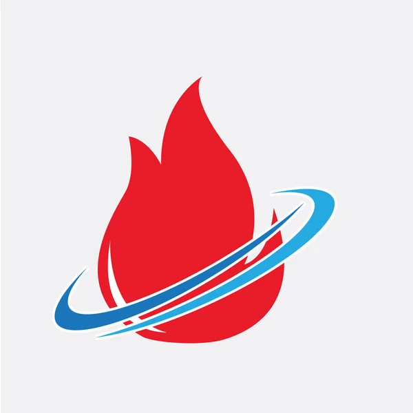 Fuego Llama Logotipo Fuego Moderno Logotipo — Vector de stock