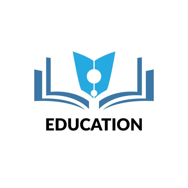 Logo Color Sobre Educación Conocimiento — Vector de stock