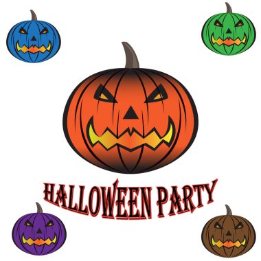 Cadılar Bayramı arka plan, hüner ya da kullanarak, vektör çizim çocuk silüeti