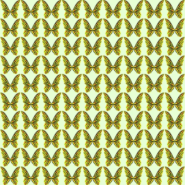 Vektor Bunte Fliegende Schmetterlinge Nahtlose Muster Hintergrund — Stockvektor
