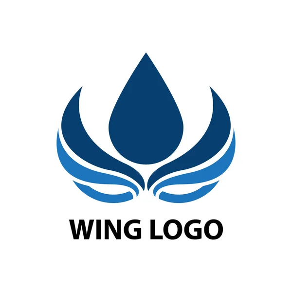 Wings Logo Vector Design Template Entrega Negócios Carga Sucesso Dinheiro —  Vetores de Stock